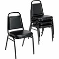 Interion By Global Industrial Interion Banquet Chair with Square Back, Vinyl, 2-1/2in Seat Thickness, Black 695863